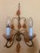 Französische Art Deco Wandlampe mit Tropfenförmigem Murano Glas 1
