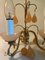 Art Deco French Wall Lamp with Drop-Shaped Murano Glass 15