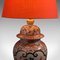 Vintage Chinese Art Deco Ceramic Decorative Table Lamps, 1940, Set of 2 10