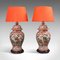 Vintage Chinese Art Deco Ceramic Decorative Table Lamps, 1940, Set of 2 2