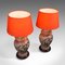 Vintage Chinese Art Deco Ceramic Decorative Table Lamps, 1940, Set of 2 9