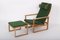Model 2254 & 2248 Armchair & Stool by Børge Mogensen for Fredericia, Set of 2 1