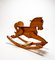 Mid-Century Pine Wood Rocking Horse, 1960s 1