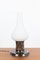 Lampe de Bureau Artisanale en Laiton avec Abat-Jour en Verre Opalin 1