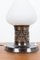 Lampe de Bureau Artisanale en Laiton avec Abat-Jour en Verre Opalin 4