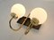 Mid-Century Brass & Opaline Sconces, Set of 2, Image 7