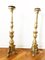 18th Century Gold-Finished Wooden Candlesticks, Set of 2, Image 4