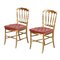 19th Century Gilt Wood Chiavari Chairs, Set of 2 2