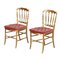 19th Century Gilt Wood Chiavari Chairs, Set of 2, Image 2