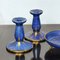Art Deco Kerzenhalter & Vide-Poche aus glasierter Keramik von Josef Ekberg für Gustavsberg, 3er Set 6