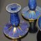 Art Deco Candlesticks & Vide-Poche in Glazed Ceramic by Josef Ekberg for Gustavsberg, Set of 3 5