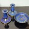 Art Deco Candlesticks & Vide-Poche in Glazed Ceramic by Josef Ekberg for Gustavsberg, Set of 3, Image 9