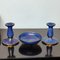 Art Deco Candlesticks & Vide-Poche in Glazed Ceramic by Josef Ekberg for Gustavsberg, Set of 3, Image 10