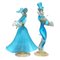 Murano Glass Dancing Couple Figurines with Gold Foil, Set of 2 1