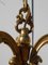 Lámpara de araña enjaulada de bronce dorado macizo, años 70, Imagen 9