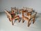 Brutalist Pine Wood Dining Chairs, France, 1960s, Set of 6 2