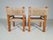 Brutalist Pine Wood Dining Chairs, France, 1960s, Set of 6 9