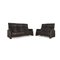 Anthracite Leather Cumuly Three Seater & Two Seater Couch from Himolla, Set of 2 1