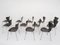 Dark Brown Wooden Butterfly Chairs by Arne Jacobsen for Fritz Hansen, Denmark, 1976, Set of 13 4