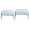 Ara Ottomans, Blue & Chrome from Perezochando, Set of 2 1