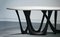 Moosgrauer skulpturaler G-Tisch aus Stahl von Zieta 10