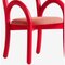 Red Goma Armchairs by Made by Choice, Set of 4 5