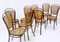 Austrian Bentwood Caning Chairs by Thonet, 1930s, Set of 8 2