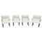 Mid-Century Modern Italian Armchairs in White Bouclette Fabric, 1970s, Set of 2 1