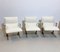 Mid-Century Modern Italian Armchairs in White Bouclette Fabric, 1970s, Set of 2 3
