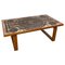 Large Mid-Century Modern Scandinavian Coffee Table with Ceramic Tiles 1