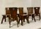 Brutalist Oak Chairs, 1940s, Set of 8, Image 5