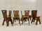 Brutalist Oak Chairs, 1940s, Set of 8, Image 4
