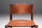 Mid-Century Modern Scarpa Inspired Walnut & Leather Dining Chair, 1950s, Image 9