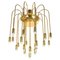 Large Modernist Brass Spider Chandelier by J.T. Kalmar, 1960s, Image 1