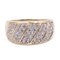 14k Yellow Gold Ring with Pavé Diamonds, 1970s 1