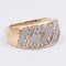 14k Yellow Gold Ring with Pavé Diamonds, 1970s 3