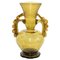 Katalanische gelbe Vase aus geblasenem Glas, 1930er 1
