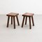 Oak Stools in Style of Pierre Chapo by by Charlotte Perriand, 1960s, Set of 2, Image 10