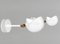 Mid-Century Modern White Eye Sconce Wall Lamp Set by Serge Mouille for Indoor, Set of 2 2