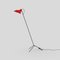 Cinquanta Red and Black Floor Lamp by Vittoriano Viganò for Astep 2