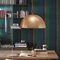 Large Gold Suspension Lamp Sonora by Vico Magistretti for Oluce 4