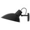 Cinquanta Black and Black Wall Lamp by Vittoriano Viganò for Astep, Image 1