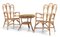 Butacas y mesa de centro italianas de ratán y bambú, años 60. Juego de 3, Imagen 2
