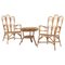 Rattan & Bamboo Armchairs & Coffee Table, Italy, 1960s, Set of 3 1