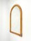 Arched Bamboo & Rattan Wall Mirror, Italy, 1970s 5