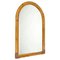 Arched Bamboo & Rattan Wall Mirror, Italy, 1970s 1