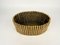 Revistero o cesta de latón de imitación de bambú de Bottega Gadda, Italy, años 70, Imagen 5