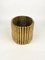 Revistero o cesta de latón de imitación de bambú de Bottega Gadda, Italy, años 70, Imagen 13