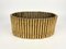 Revistero o cesta de latón de imitación de bambú de Bottega Gadda, Italy, años 70, Imagen 2