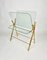 Brass & Glass Magazine Rack, Italy, 1950s, Image 3